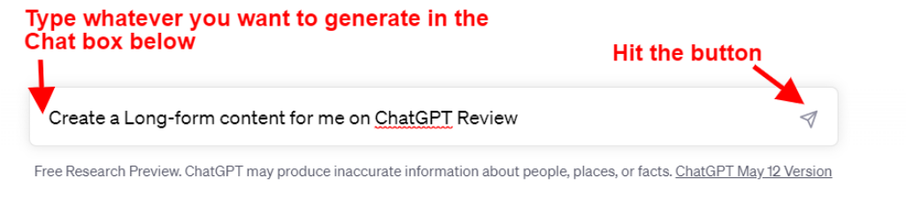 Content Generation using ChatGPT