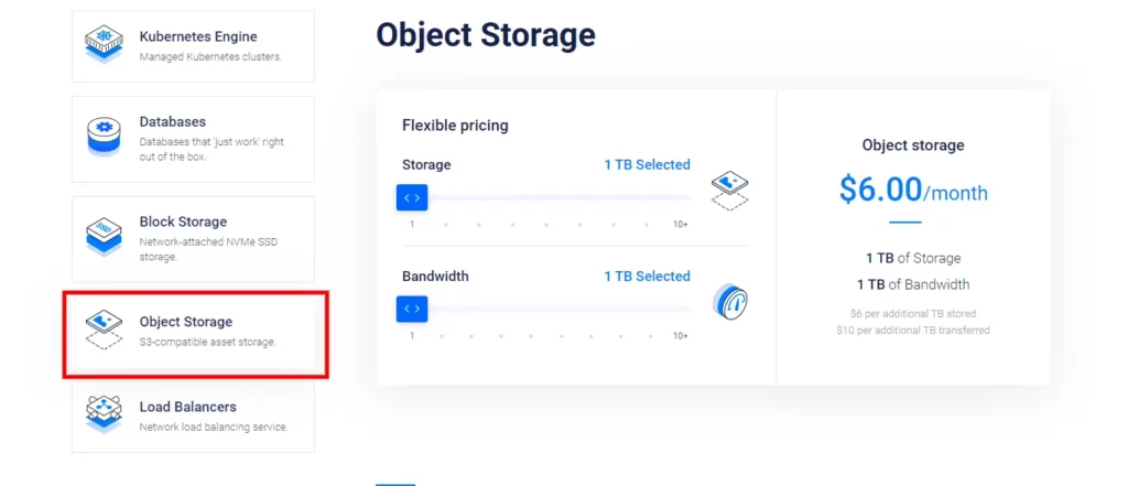 Vultr Object Storage Pricing