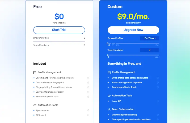 AdsPower Pricing Plan