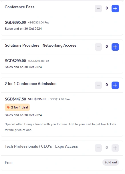 Tech Summit Asia 2024 Tickets