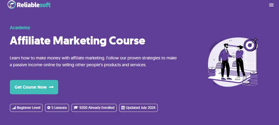 Affiliate Marketing Course by ReliableSoft