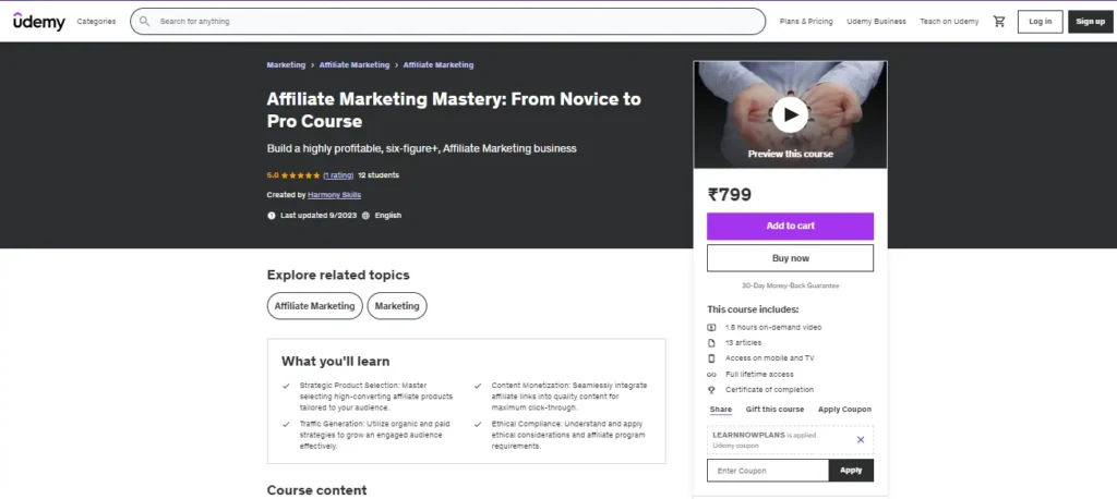 Affiliate Marketing Mastery