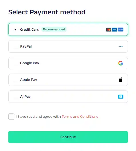 Oxylabs Payment Methods