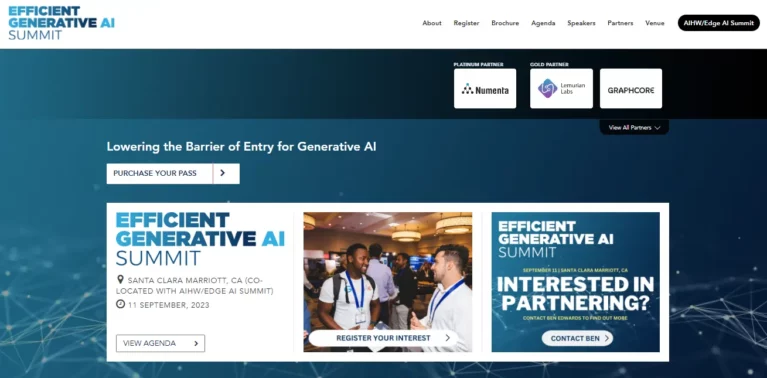Efficient Generative AI Summit 2023: Meet the Experts in AI Industry from around the Globe