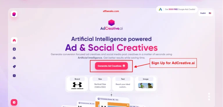AdCreative.ai Review → 25% OFF + Free Trial+ $500 Ad Credit