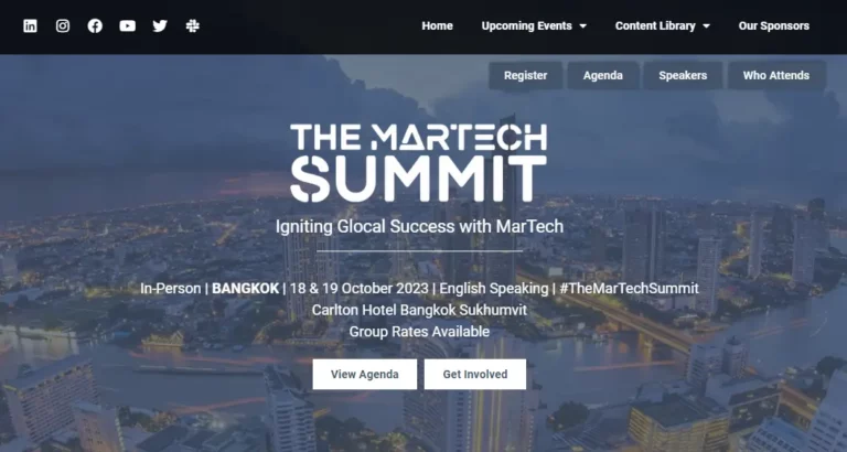 The MarTech Summit Bangkok: Ignite the Global and Local Success in Businesses