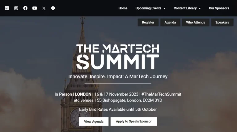 The MarTech Summit London 2023: Bringing forth Best Industries from Every Field