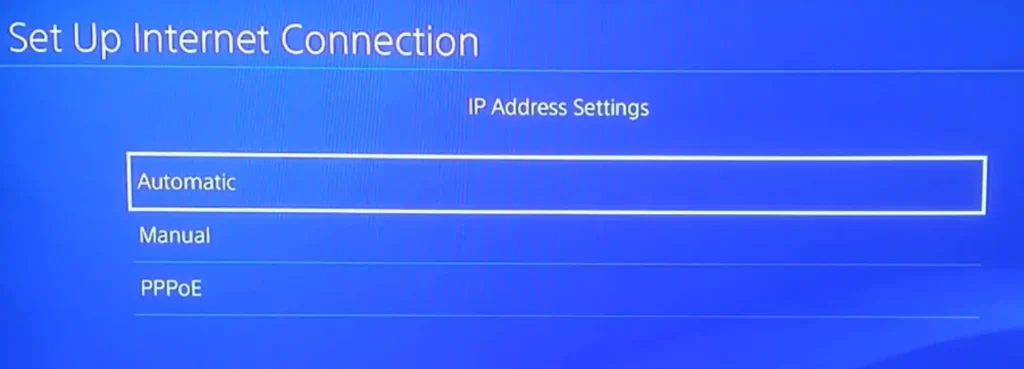 IP Address Setting PS4 for Proxy