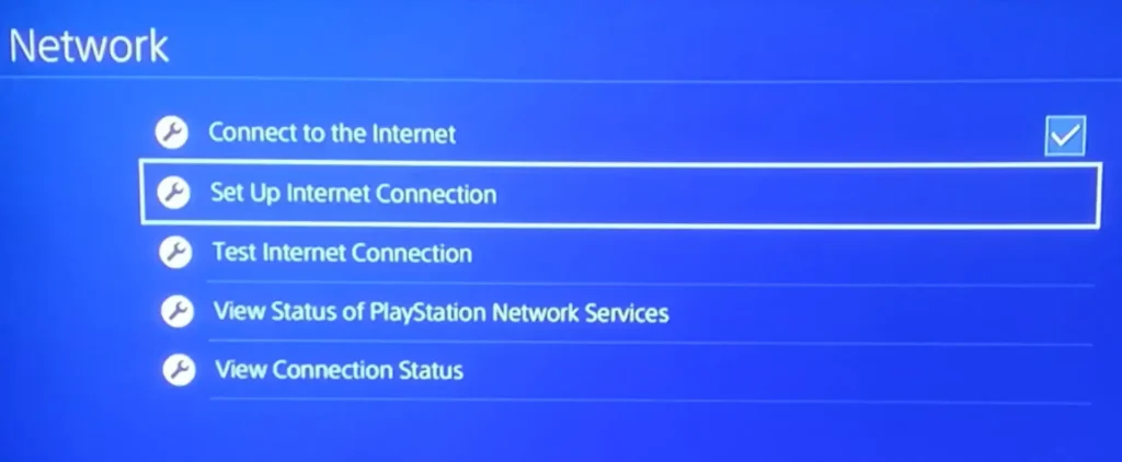 Set Up PS4 PS5 Internet Connection